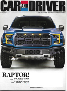 CAR & DRIVER 2015 MAR - '17 F-150 RAPTOR, RENEGADE LIMITED 4X4, MINIVANS